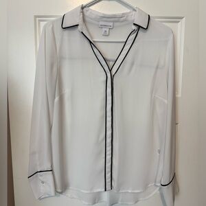 Liz Claiborne Button Down Blouse Petite Medium